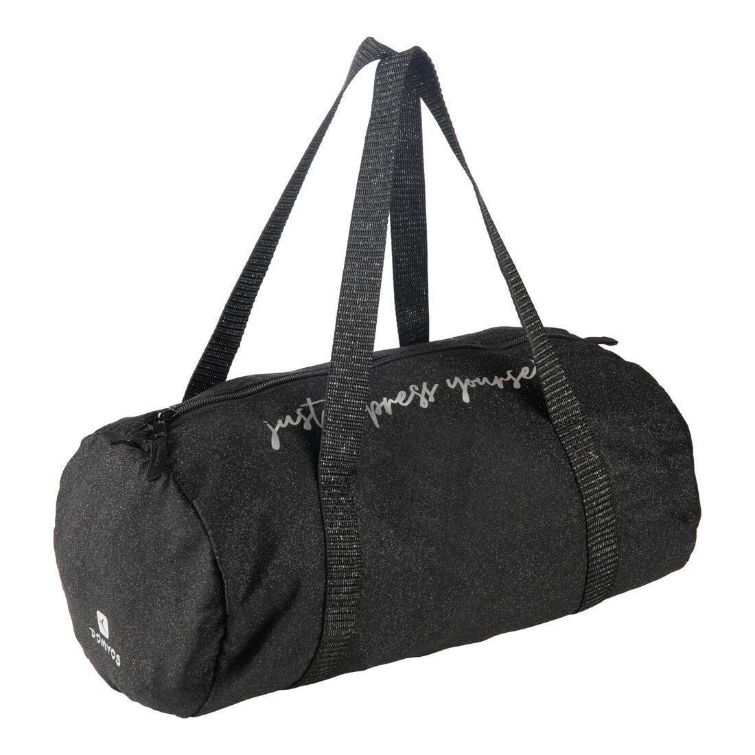 Kids Girls Dance Barrel Bag, Black, 5401_000, large image number 0