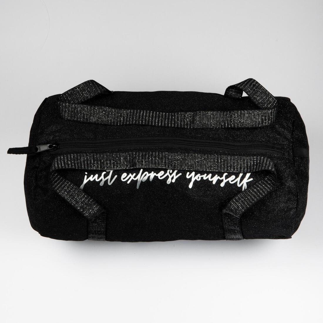 Kids Girls Dance Barrel Bag, Black, No Color, large image number 1