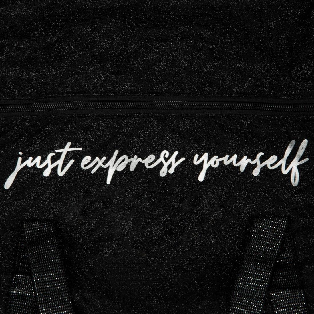 Kids Girls Dance Barrel Bag, Black, 5401_000, large image number 3