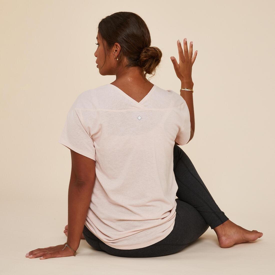 Women Gentle Yoga T-Shirt, Pink, , large image number 0