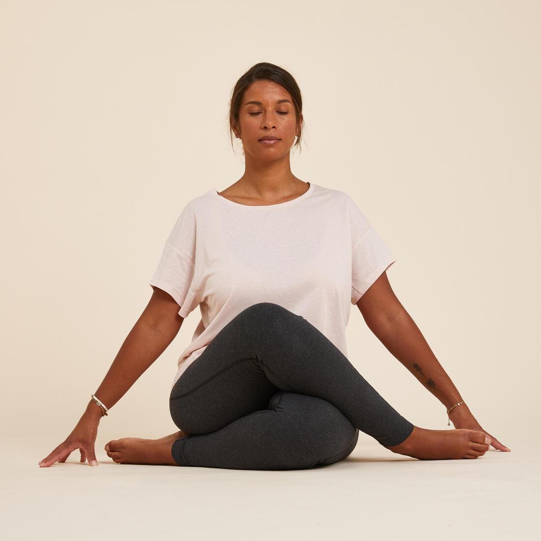 Women Gentle Yoga T-Shirt, Pink, , large image number 2