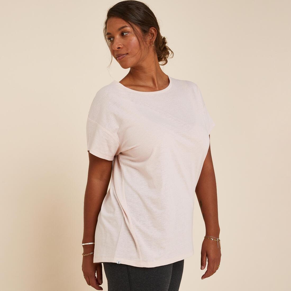 Women Gentle Yoga T-Shirt, Pink, , large image number 3