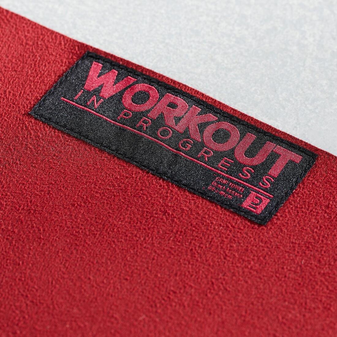 DOMYOS - Non-Slip Weight Training Towel, Burgundy