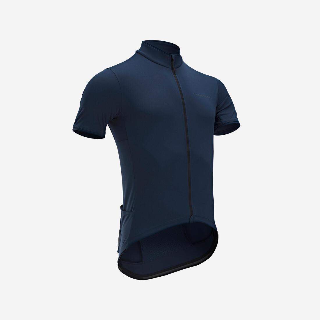 Men Short-Sleeved Road Cycling Jersey - Rc500, Blue, No Color, medium
