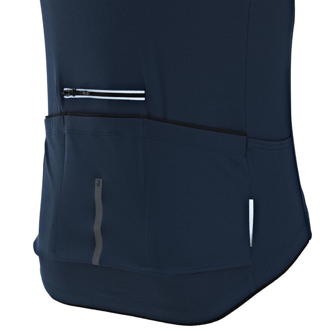 Men Short-Sleeved Road Cycling Jersey - Rc500, Blue, No Color, medium