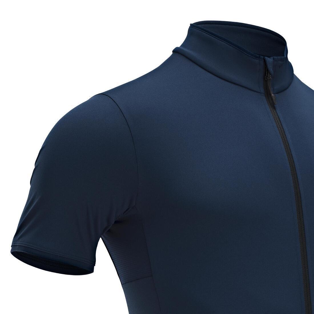 Men Short-Sleeved Road Cycling Jersey - Rc500, Blue, , large image number 5