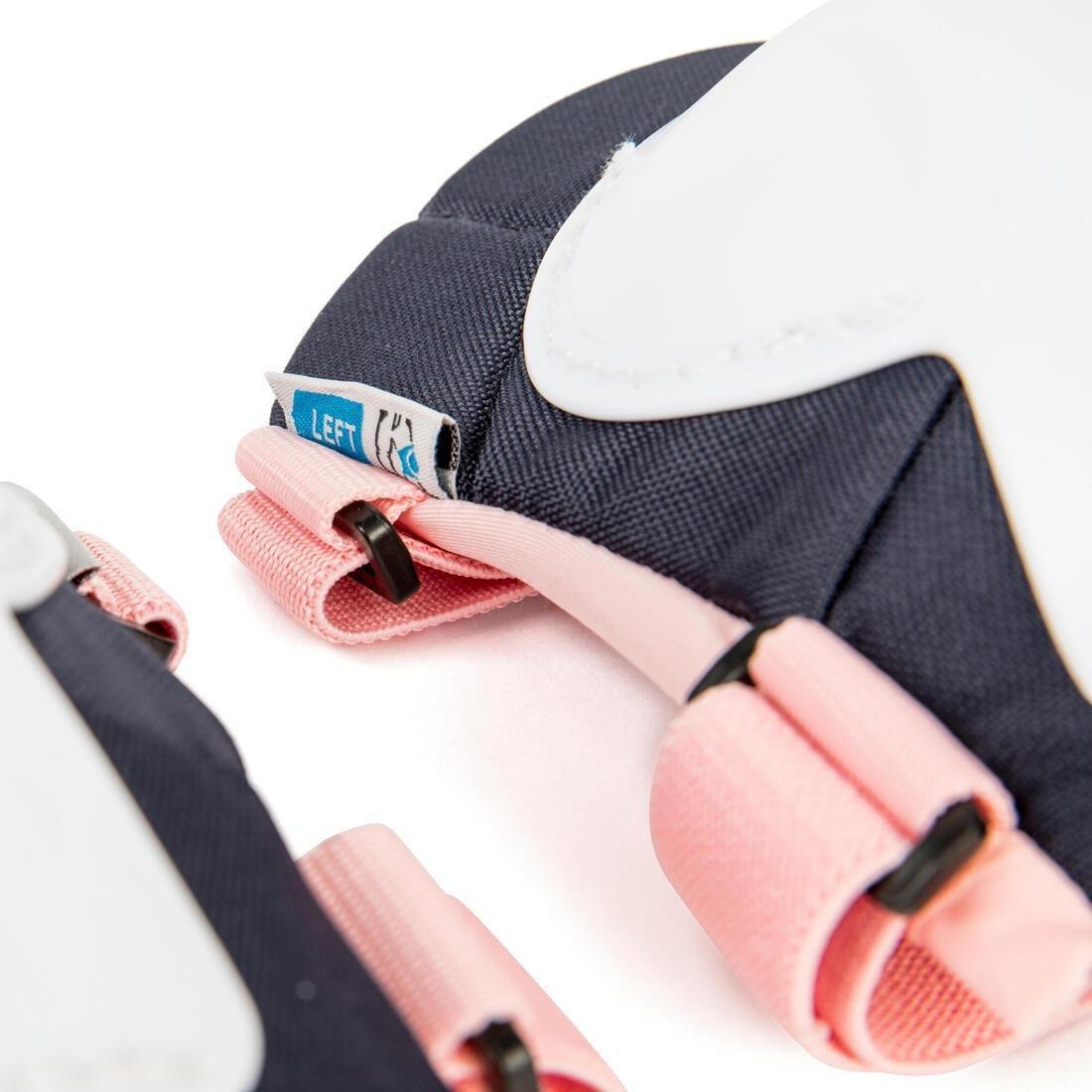 Kids Girls Set Of Inline Skate Protectors, Pink, No Color, large image number 5