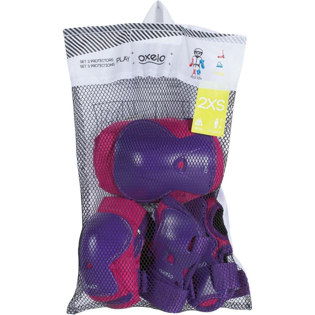 Kids Girls Set Of Inline Skate Protectors, Pink, , large image number 10