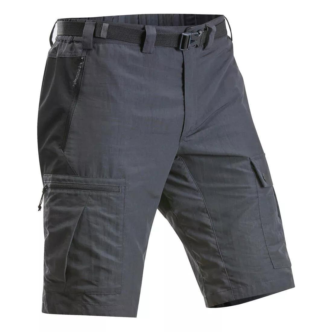 FORCLAZ - Men's Durable Trekking Shorts - MT500, Carbon grey