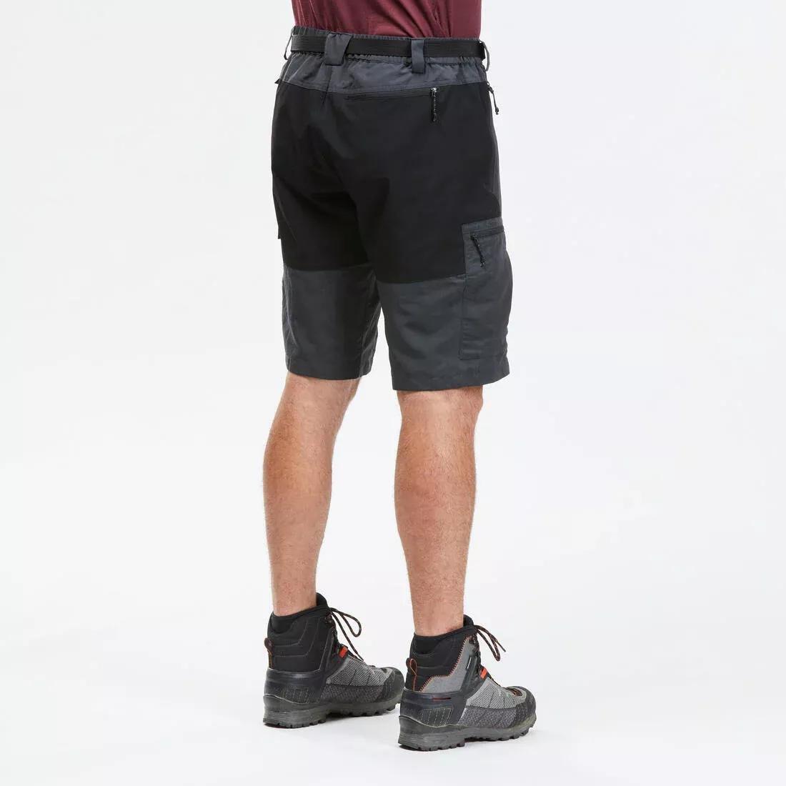 FORCLAZ - Men's Durable Trekking Shorts - MT500, Carbon grey