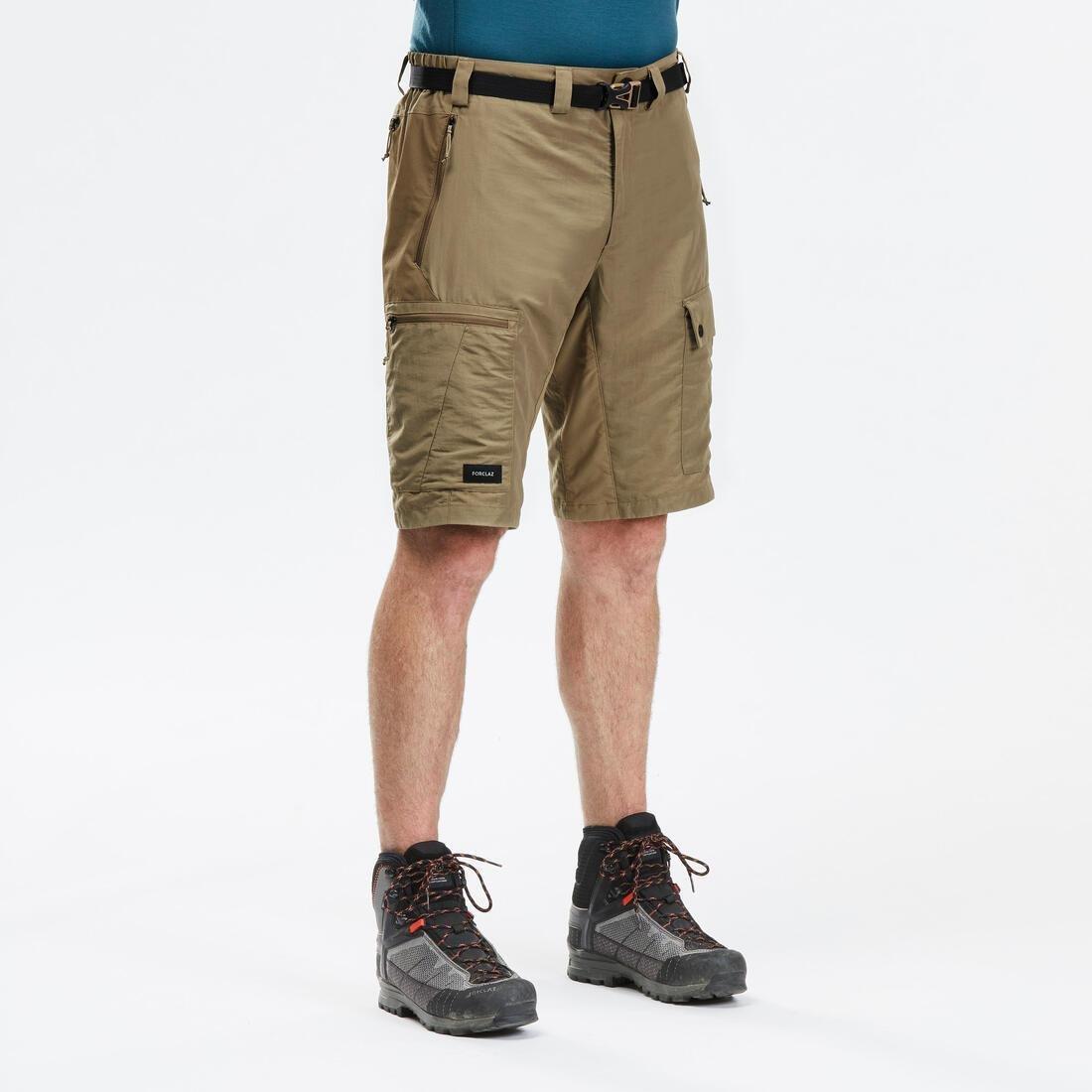 FORCLAZ - Men's Durable Trekking Shorts - MT500, BROWN