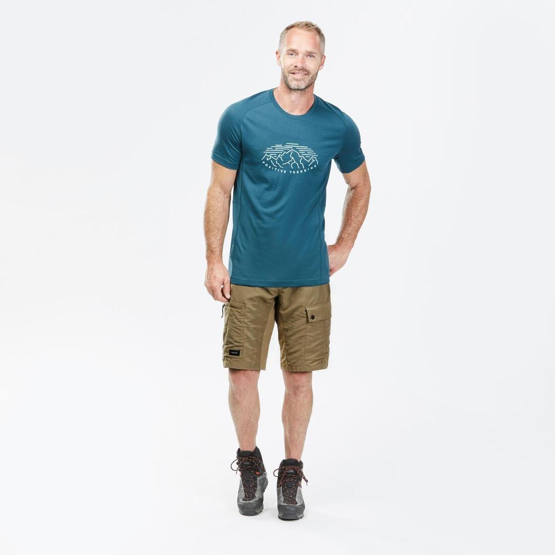 BROWN Men's Trekking Shorts - MT500, , large image number 2