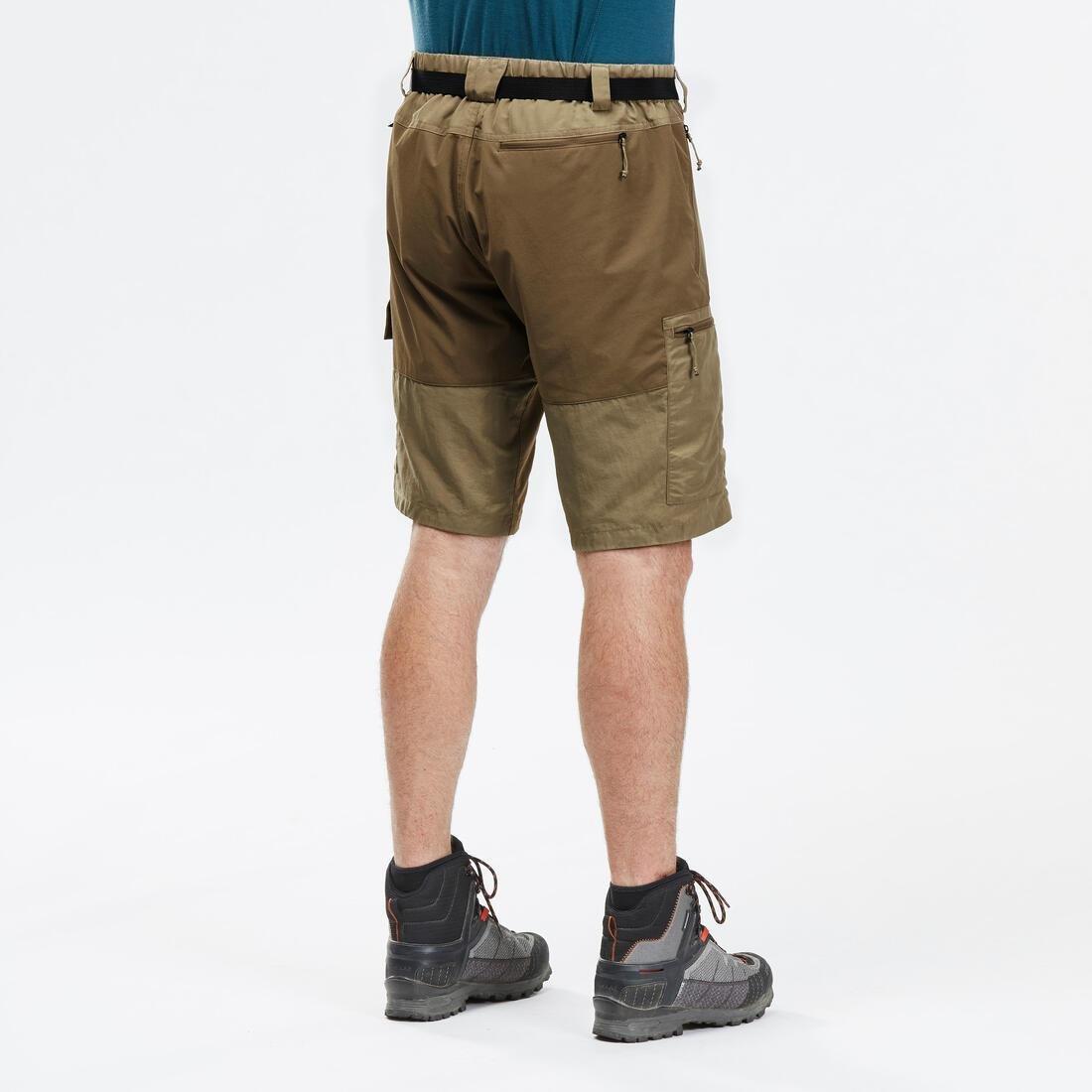 BROWN Men's Trekking Shorts - MT500, No Color, large image number 4