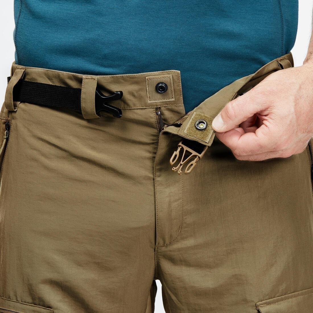 BROWN Men's Trekking Shorts - MT500, No Color, large image number 6