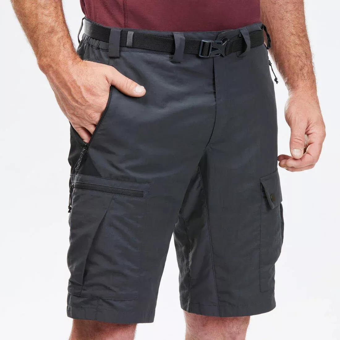 BROWN Men's Trekking Shorts - MT500, No Color, large image number 12