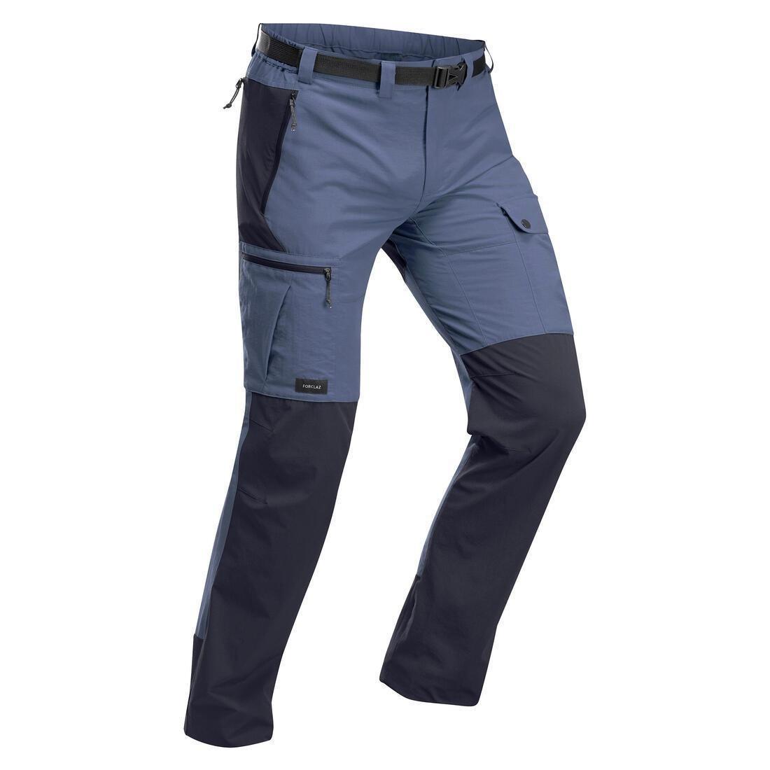 FORCLAZ - Men's Durable Mountain Trekking Trousers - Mt500, Whale Grey