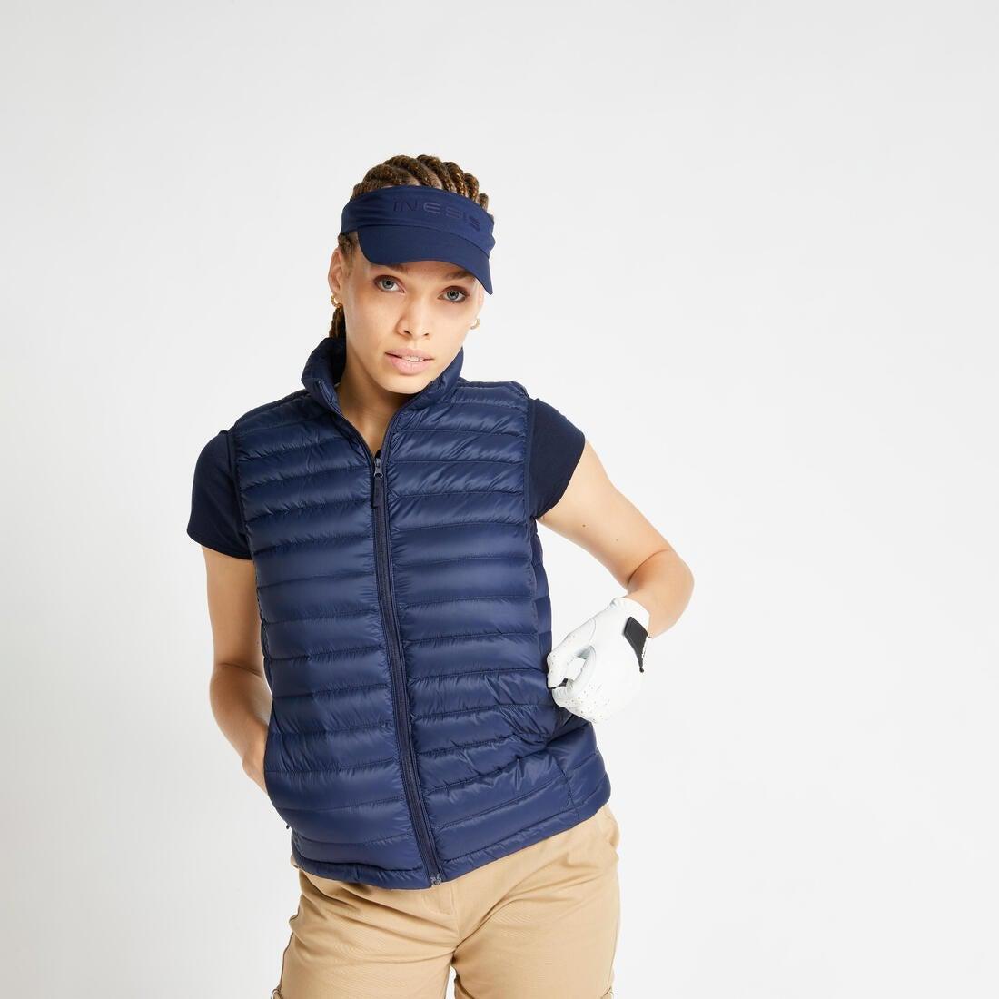 Womens Golf Sleeveless Down Jacket Mw500, Blue, No Color, medium