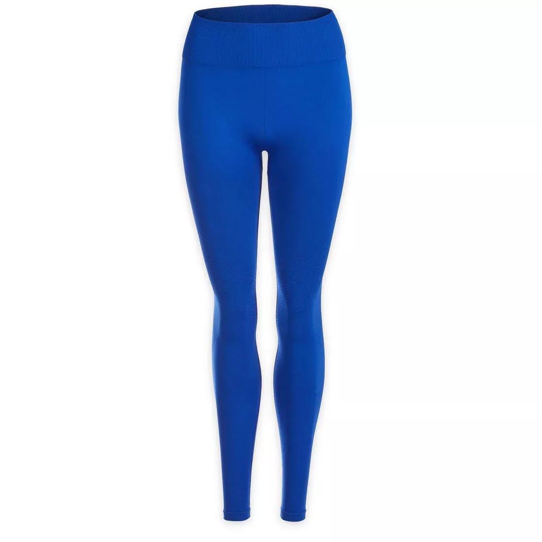 Long Seamless Yoga Leggings, Blue, No Color, large image number 3