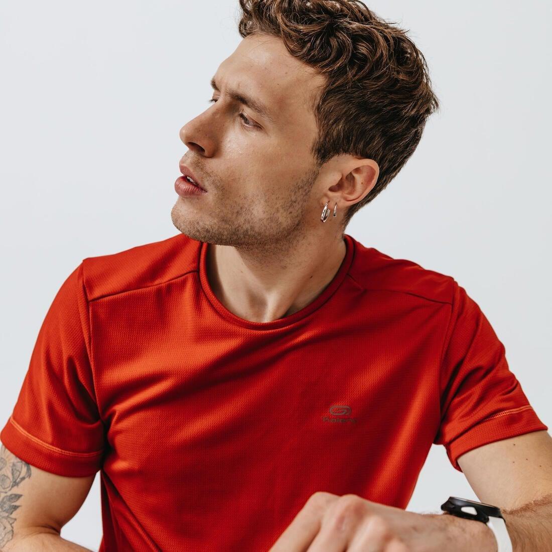 Kalenji Dry Men's Breathable Running T-Shirt, Brick Red, , large image number 9