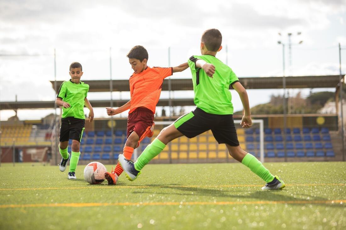 Kids Short-Sleeved Football Shirt F520, Fluo Lime, , large image number 16