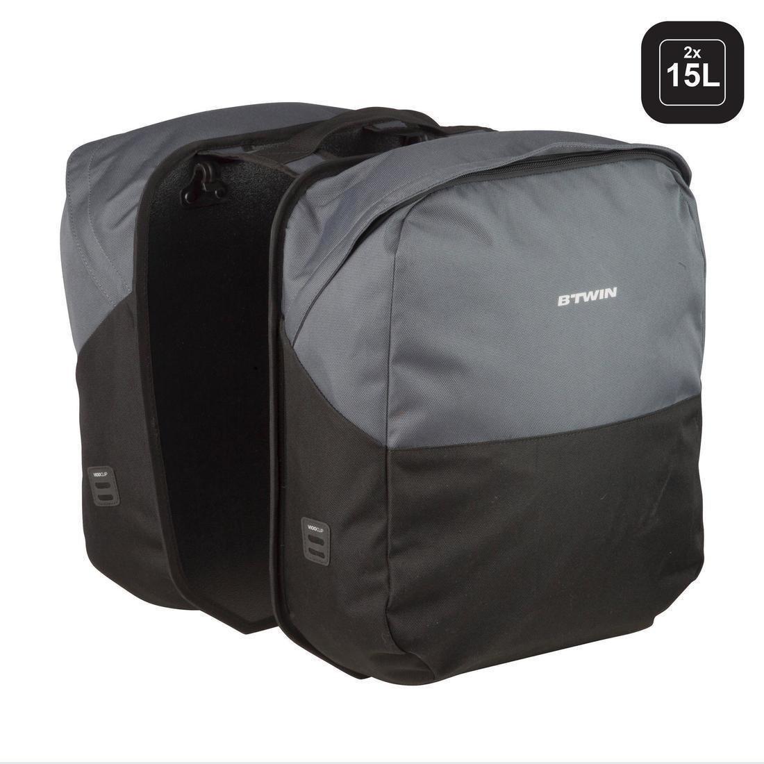 CARBON GREY Double Bag 100 - 2 x 15L, No Color, large image number 0