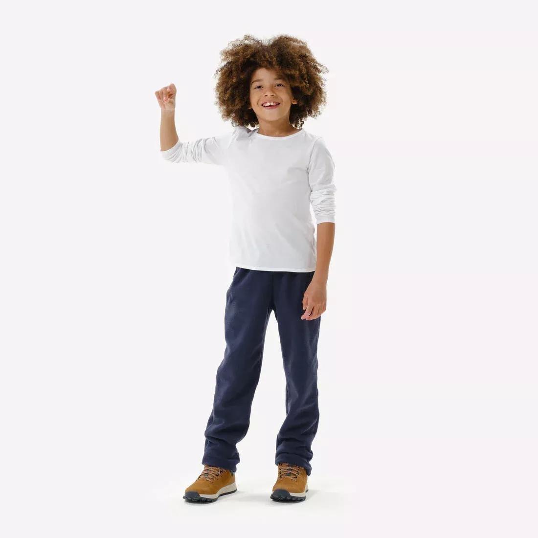 Kids Unisex Fleece Trousers - MH100, Navy, 5401_000, medium