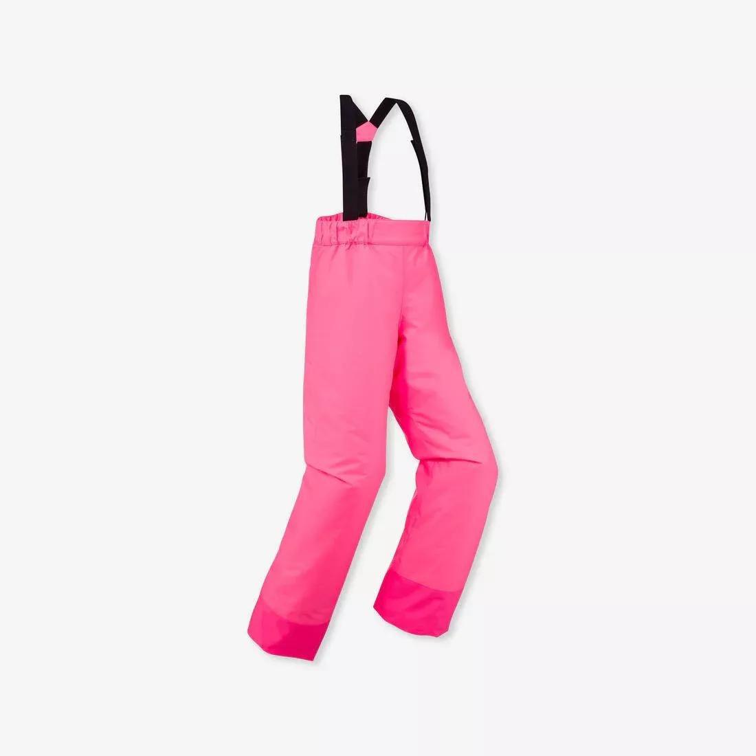 Kids Girls Warm And Waterproof Ski Trousers 100, Pink, , large image number 0