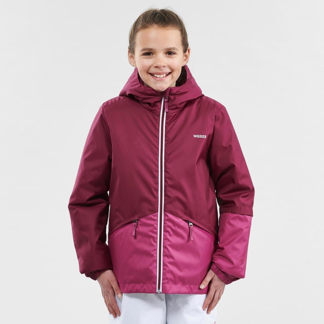 Kids Girls Warm And Waterproof Ski Jacket - 100, Grey, No Color, large image number 6