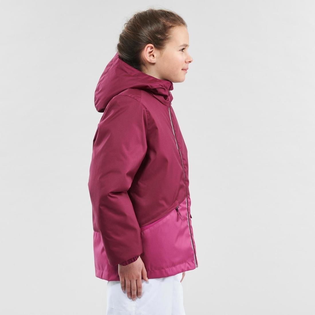 Kids Girls Warm And Waterproof Ski Jacket - 100, Grey, No Color, large image number 7