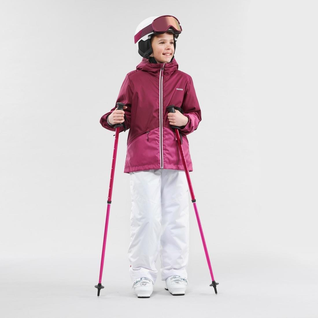 Kids Girls Warm And Waterproof Ski Jacket - 100, Grey, , large image number 14