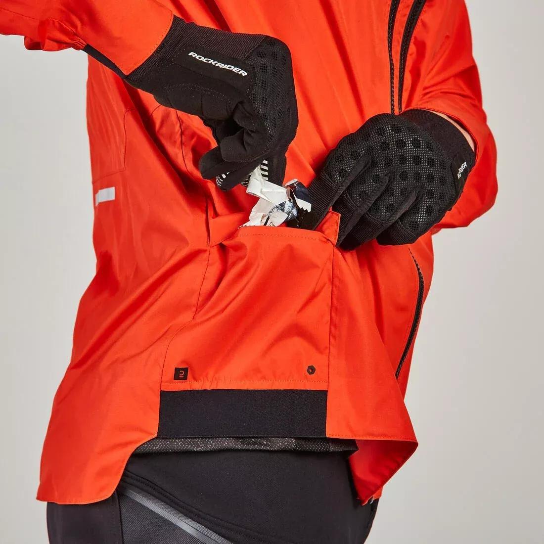 Mountain Bike Rainproof Jacket - Comfort 500, Red, No Color, large image number 5