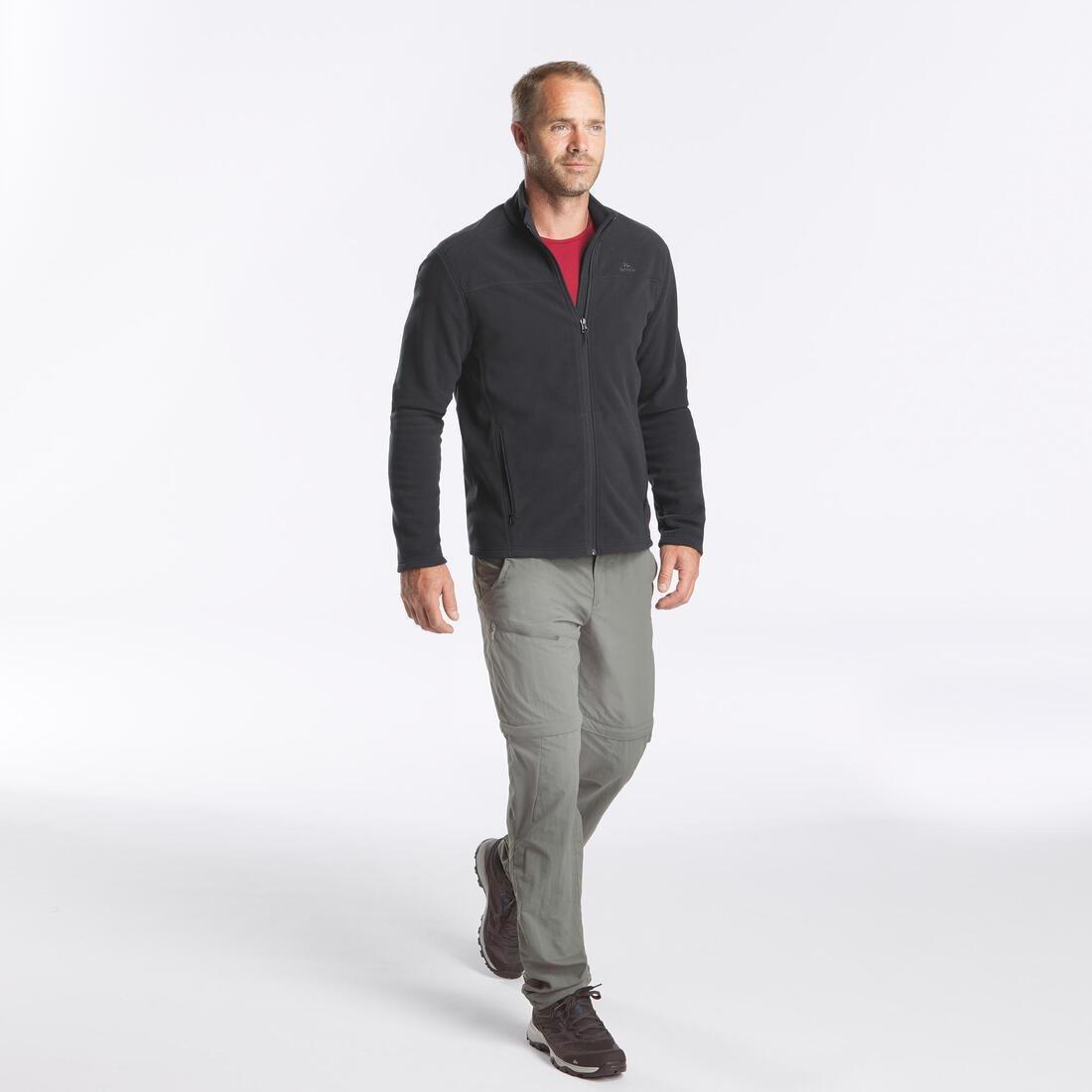 Men Hiking Fleece Jacket - Mh120, Black, , large image number 3