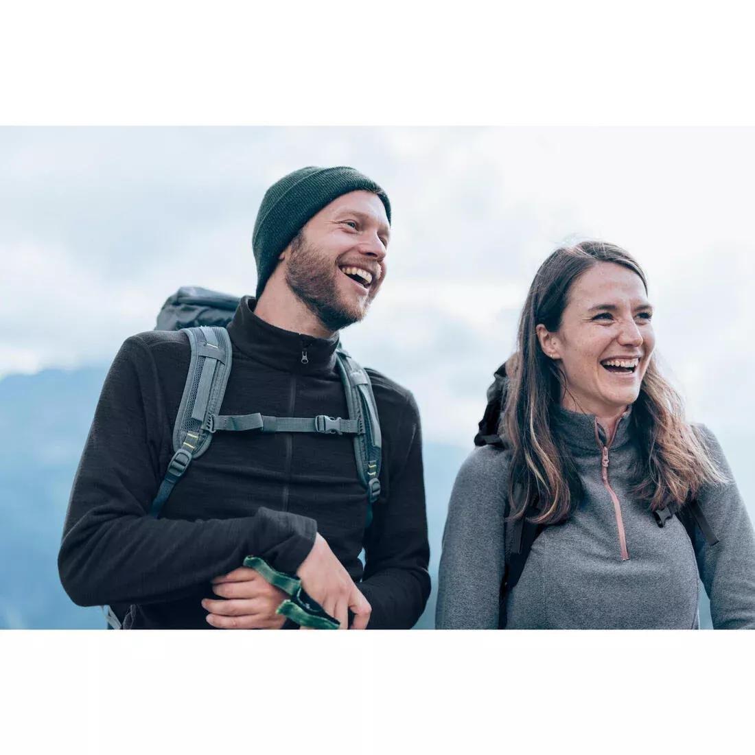 Men Hiking Fleece Jacket - Mh120, Black, No Color, medium