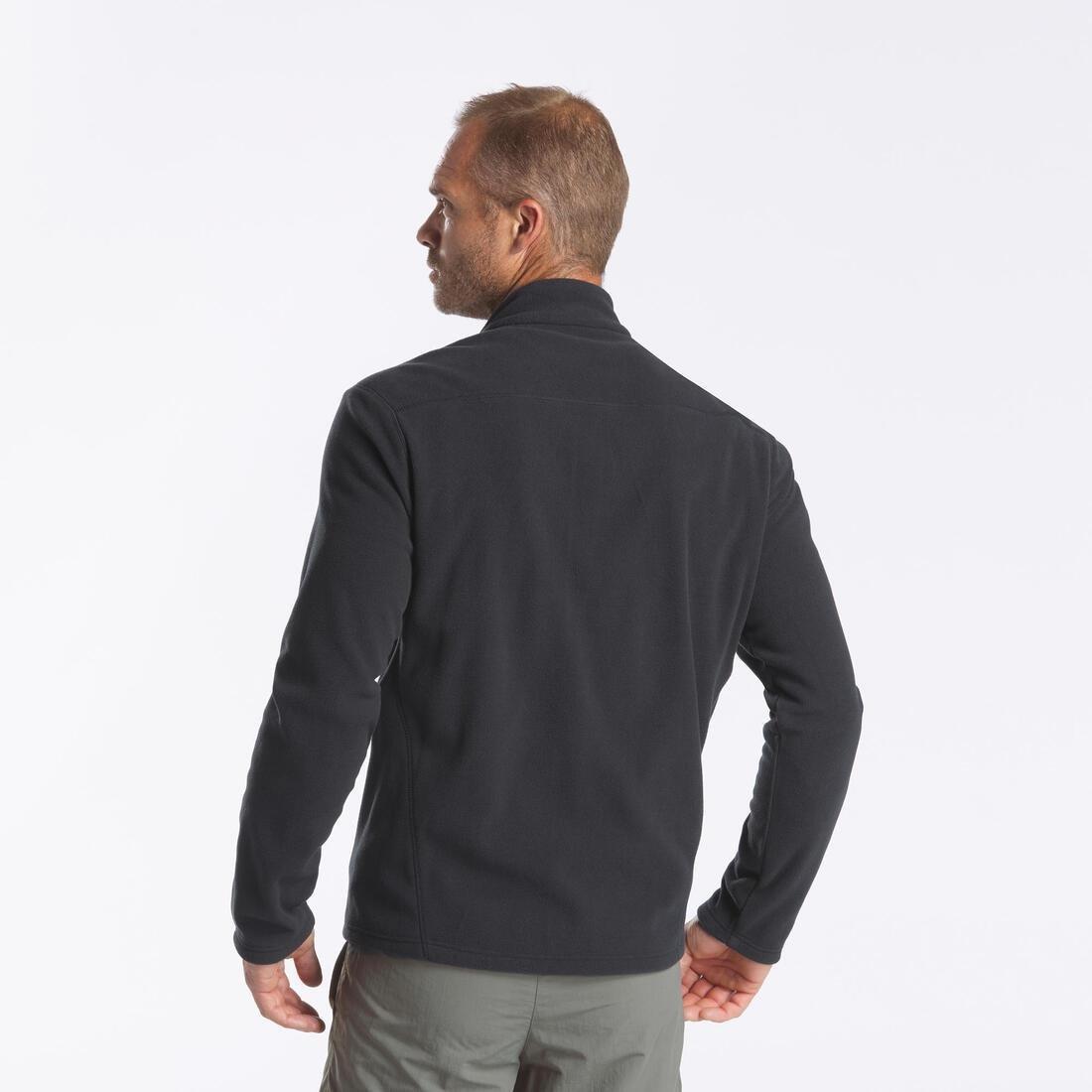 Men Hiking Fleece Jacket - Mh120, Black, No Color, medium