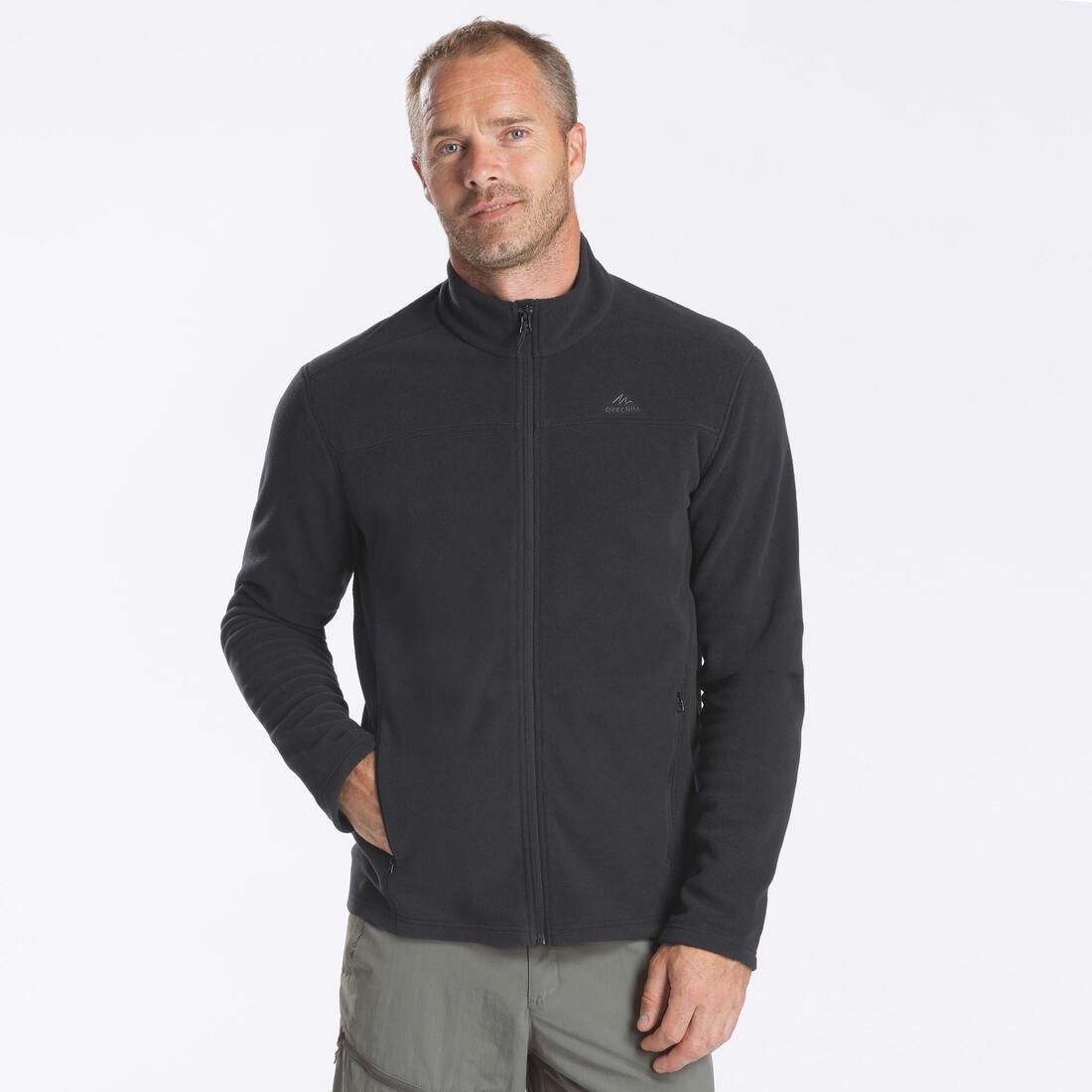 Men Hiking Fleece Jacket - Mh120, Black, , large image number 11