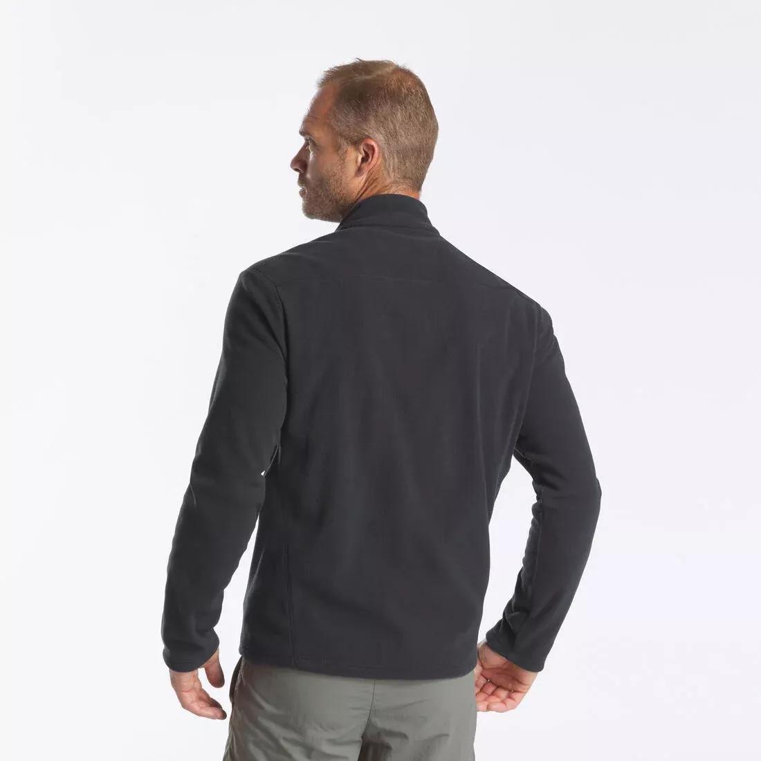 Men Hiking Fleece Jacket - Mh120, Black, No Color, medium
