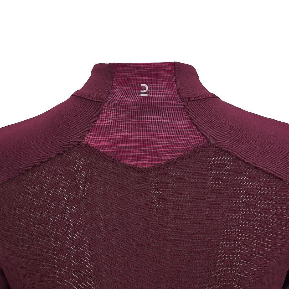 BORDEAUX Women's Cycling Short-Sleeved Jersey 500 - Sunplant Burgundy, , large image number 2