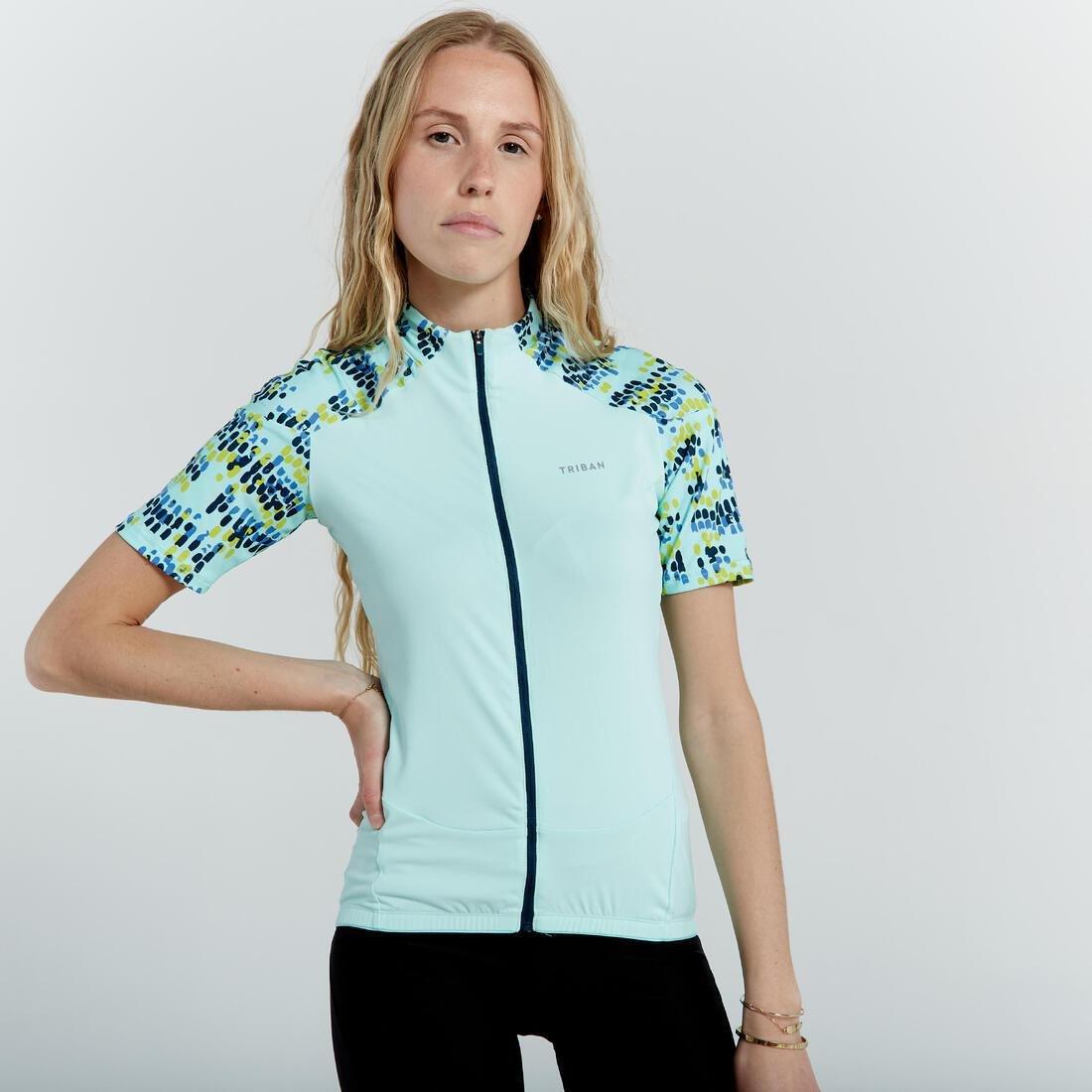 BORDEAUX Women's Cycling Short-Sleeved Jersey 500 - Sunplant Burgundy, No Color, large image number 6