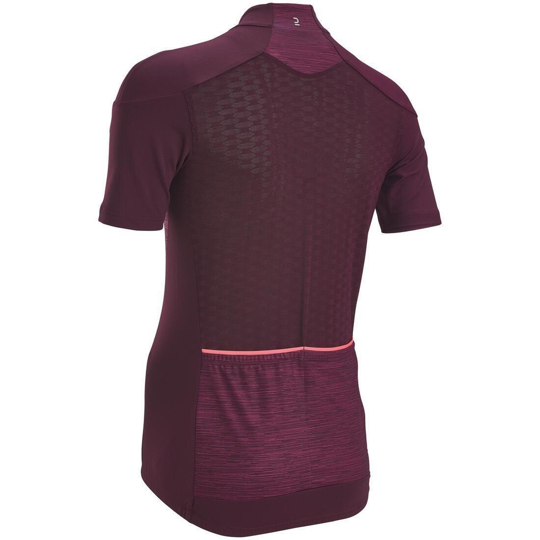 VAN RYSEL - Women's Cycling Short-Sleeved Jersey 500 - Sunplant, BORDEAUX