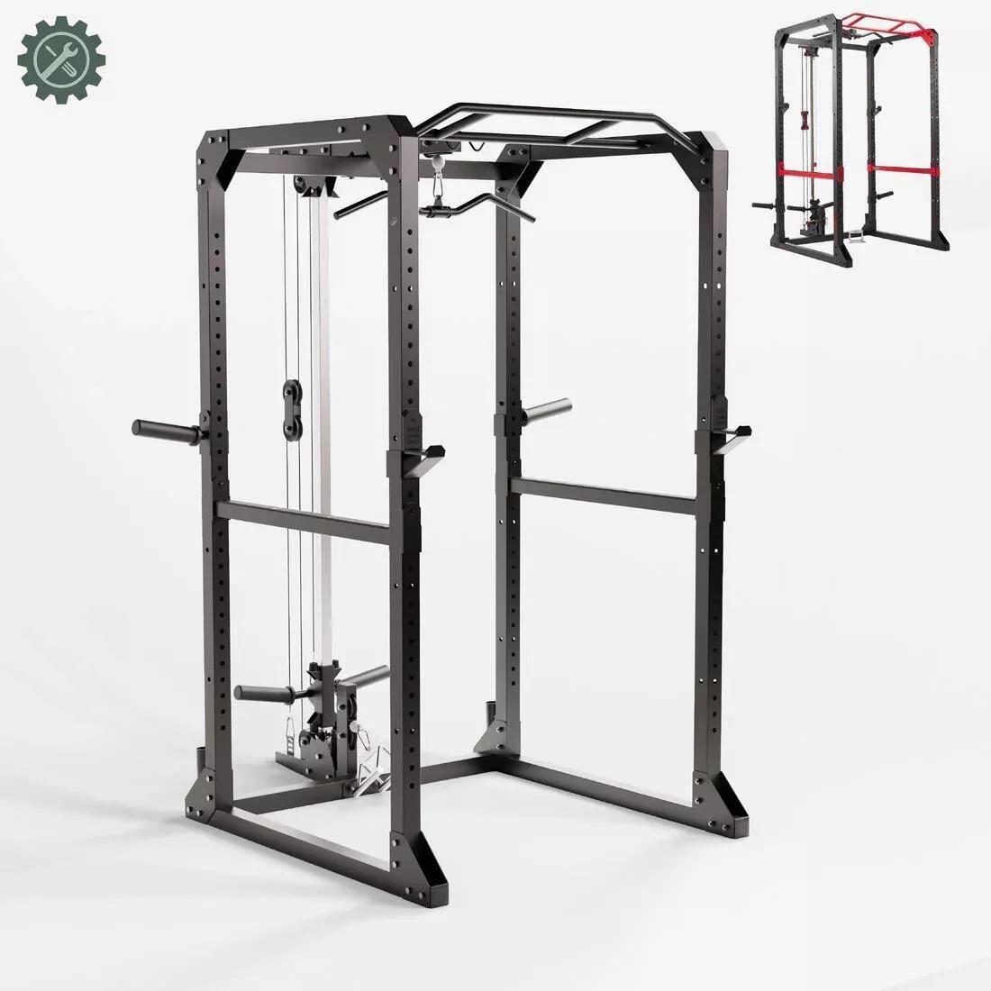 High & Low Cable Kit - Spare Part for Weight Training Rack 900, No Color, large image number 6