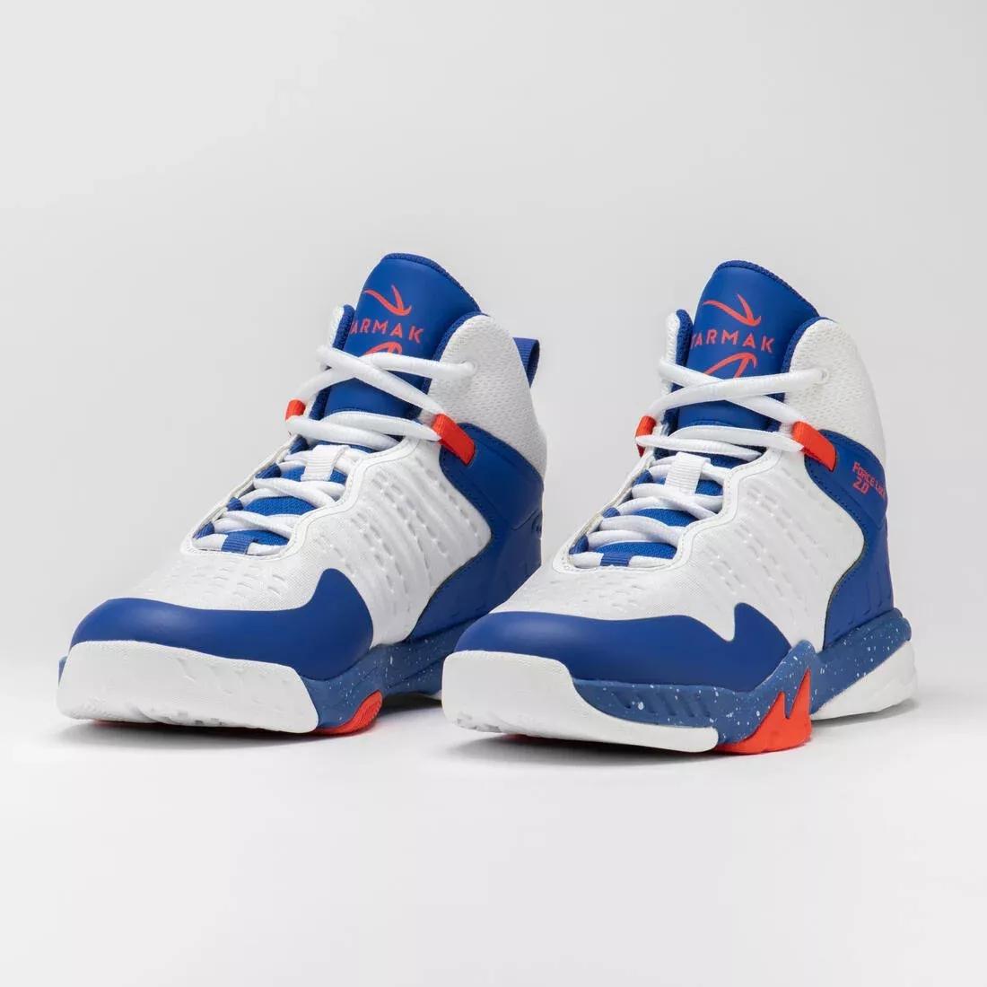 Kids Unisex Intermediate Basketball Shoes - Ss500H, White, , large image number 10