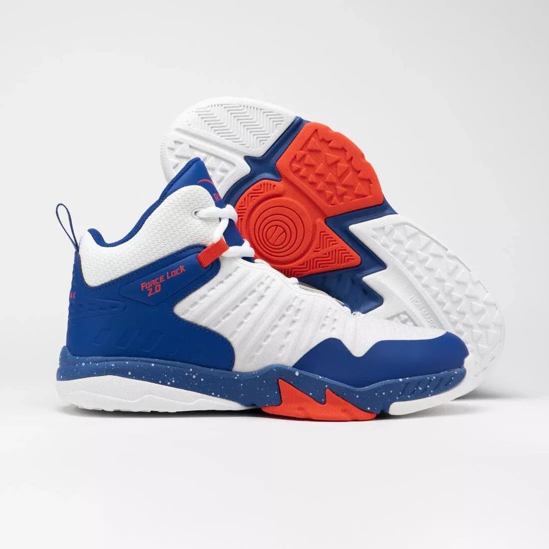 Kids Unisex Intermediate Basketball Shoes - Ss500H, White, , large image number 11