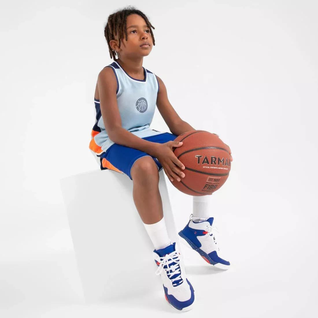Kids Unisex Intermediate Basketball Shoes - Ss500H, White, , large image number 12