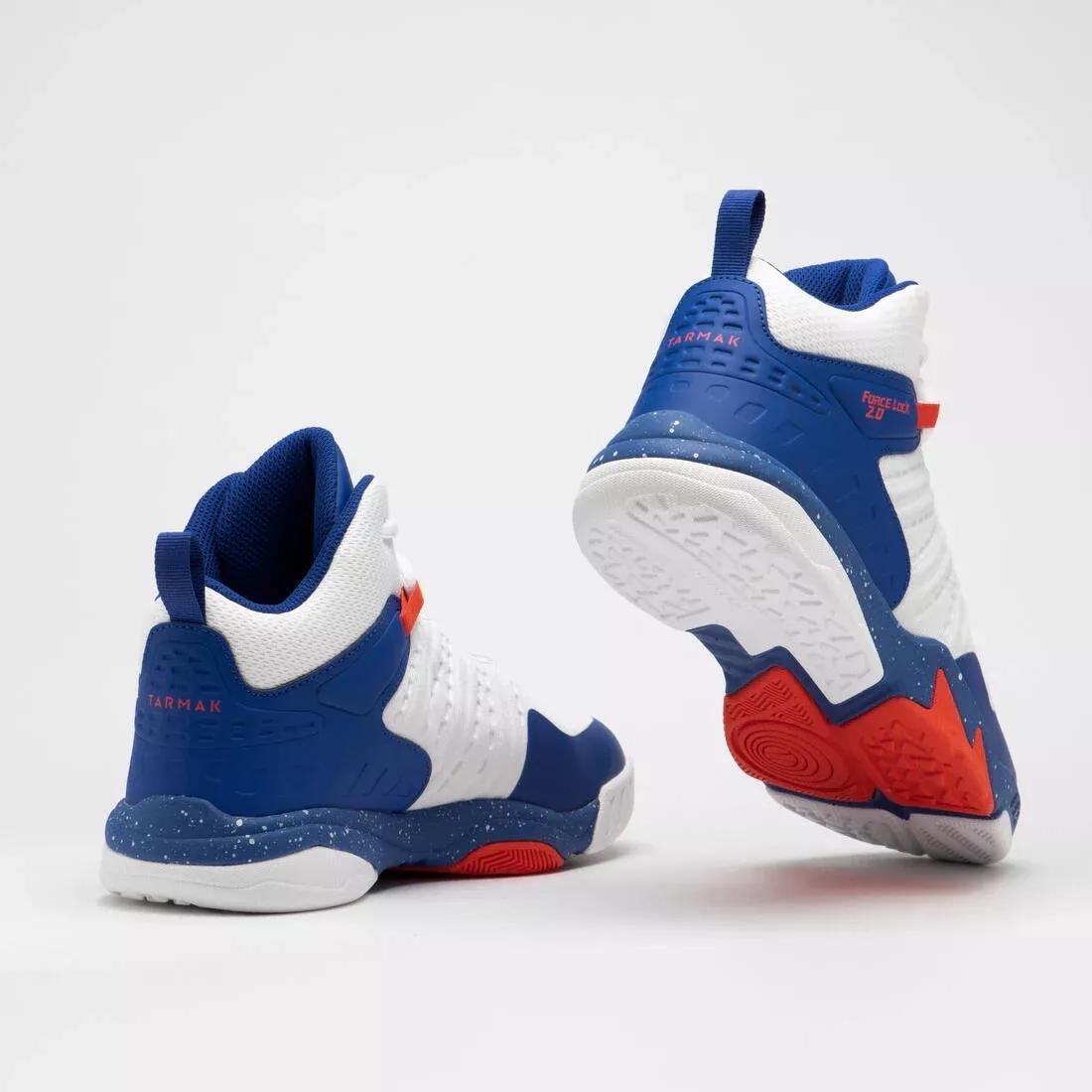 Kids Unisex Intermediate Basketball Shoes - Ss500H, White, , large image number 14