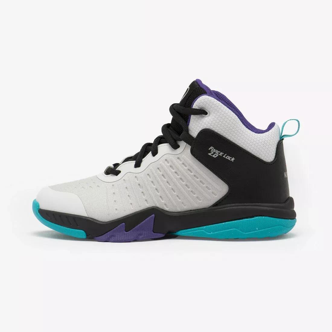 Kids' Intermediate Basketball Shoes - SS500H, Teal, No Color, large image number 0