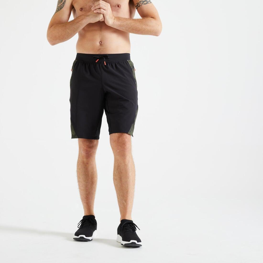Fitness Training Shorts - Printed, Black, No Color, large image number 1