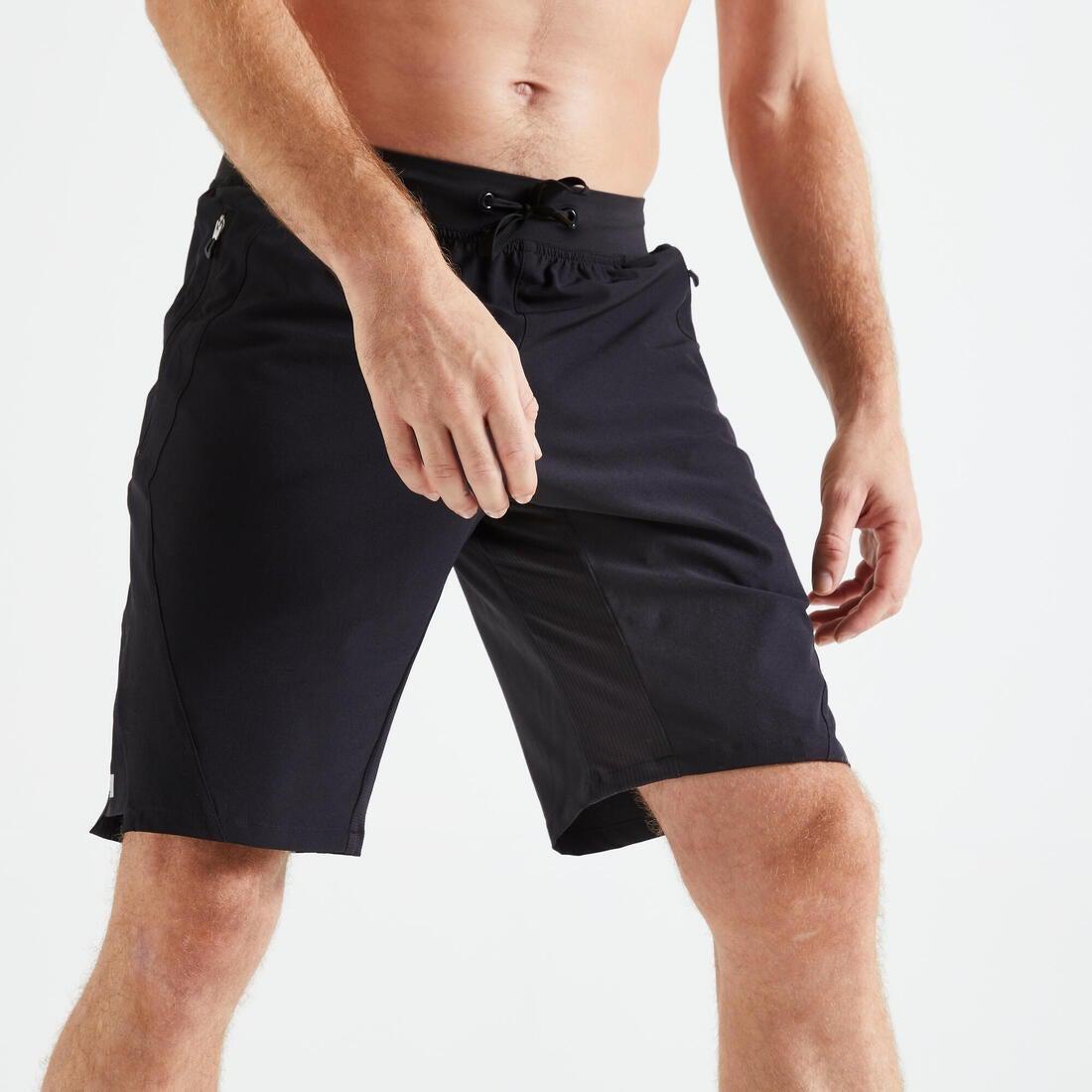 Fitness Training Shorts - Printed, Black, No Color, large image number 2