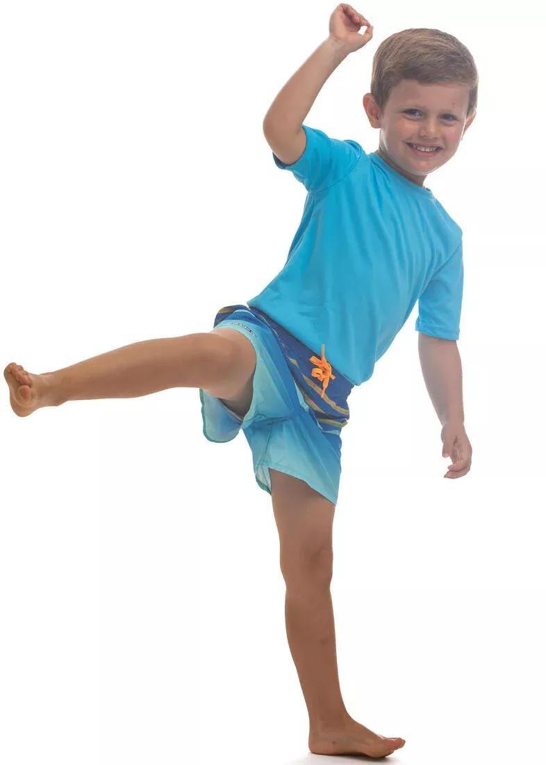 Kids Boys Swim Shorts - 100 Striped, Red, , large image number 4