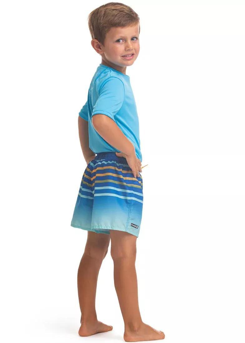 Kids Boys Swim Shorts - 100 Striped, Red, , large image number 6