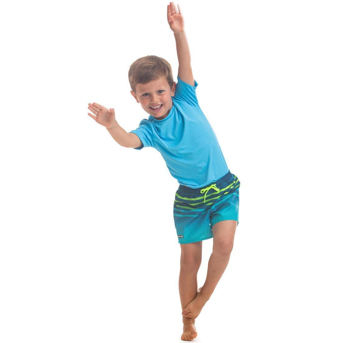 Kids Boys Swim Shorts - 100 Striped, Red, , large image number 9